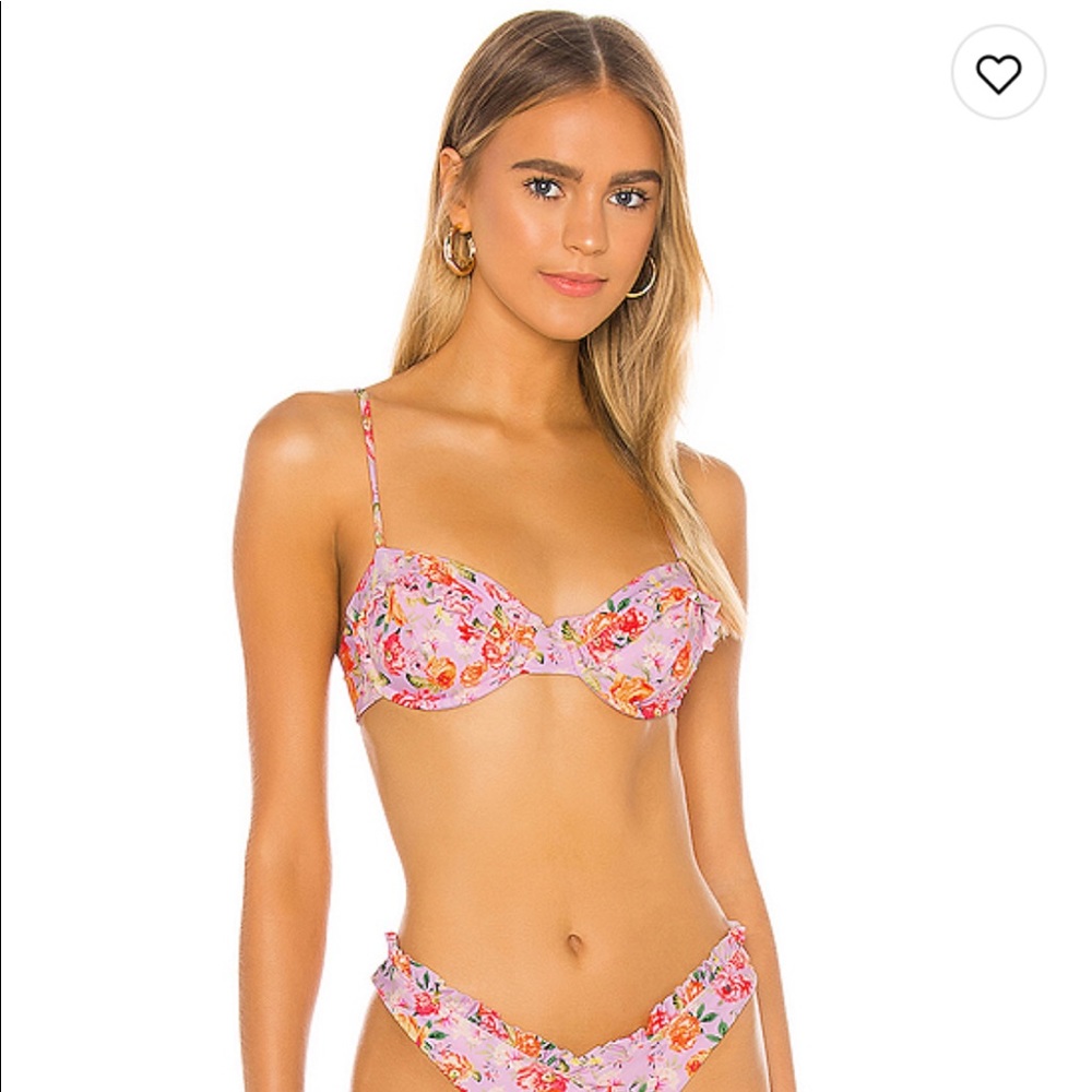NWT For Love and Lemons “Augusta” bikini top small